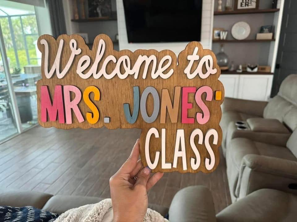Personalized Teacher Sign (PREORDER - SHIPS IN 4-5 WEEKS)