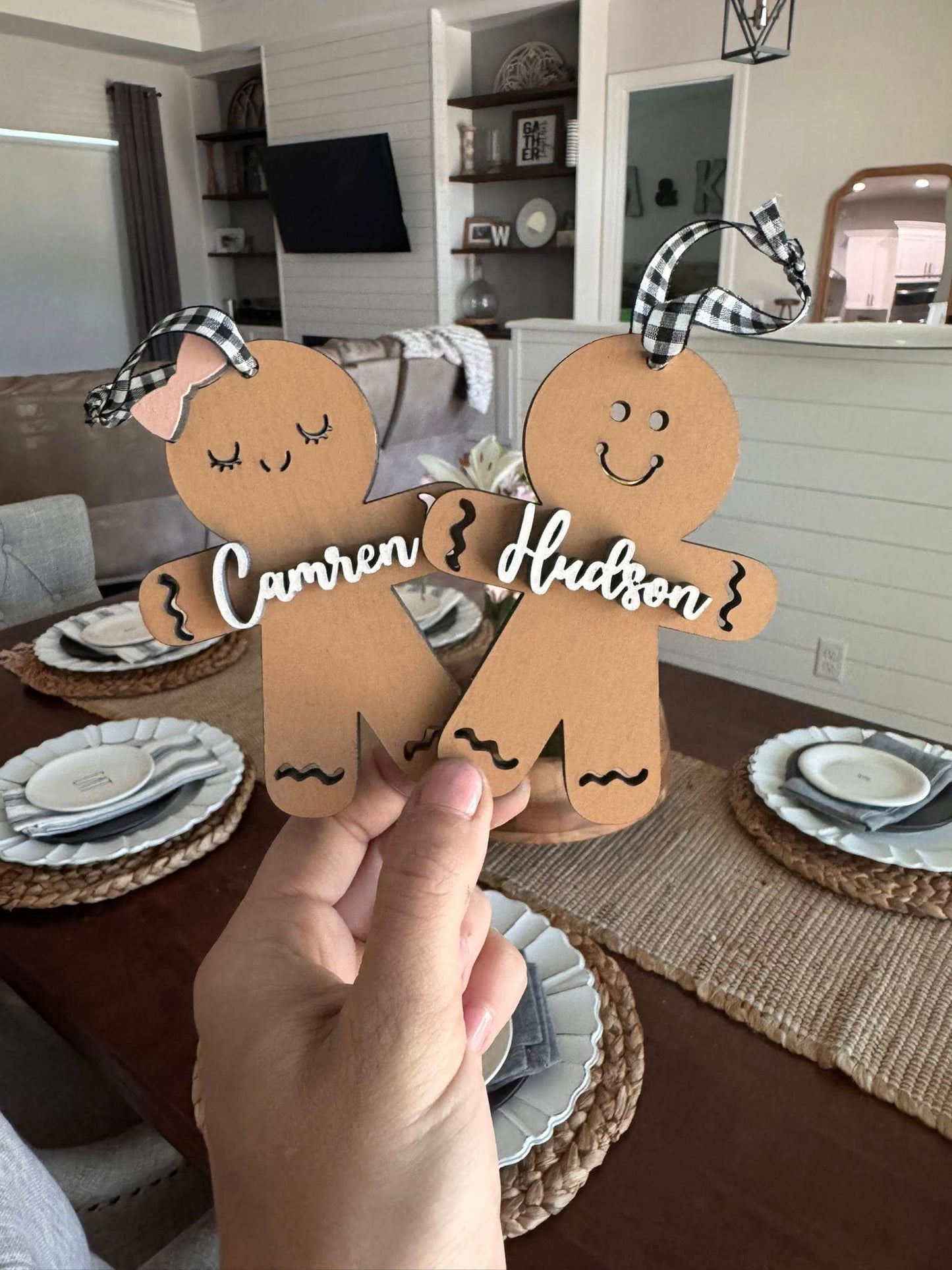 Custom PERSONALIZED Gingerbread Man Ornament (PREORDER- Arrives in 4-5 wks)