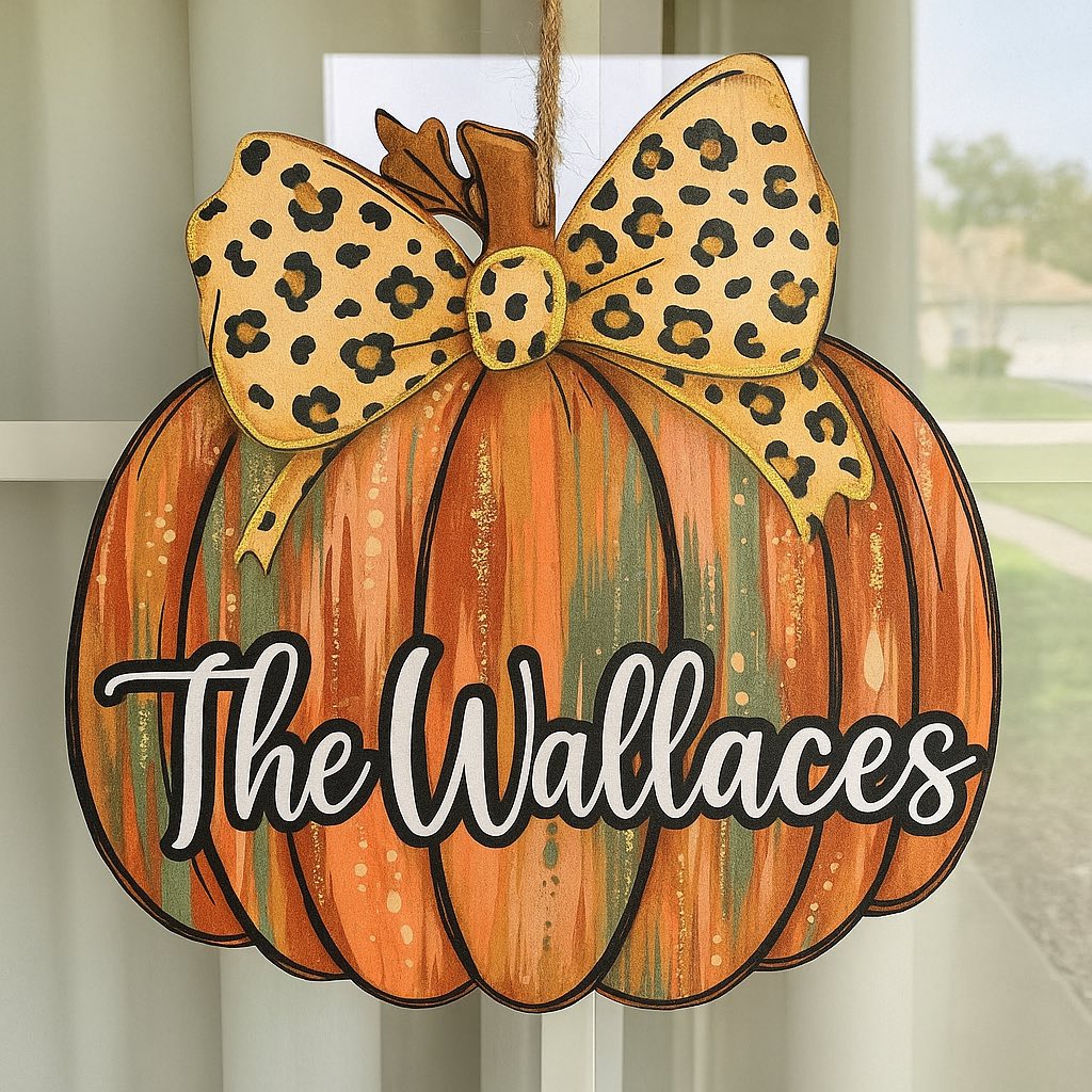 Custom Personalized Fall Door Signs (PREORDER- Arrives in 4-5 wks)