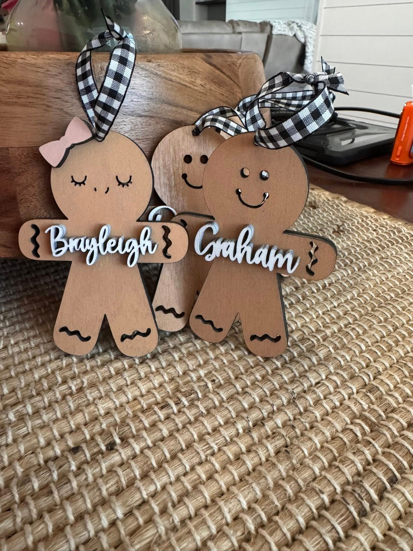 Custom PERSONALIZED Gingerbread Man Ornament (PREORDER- Arrives in 4-5 wks)