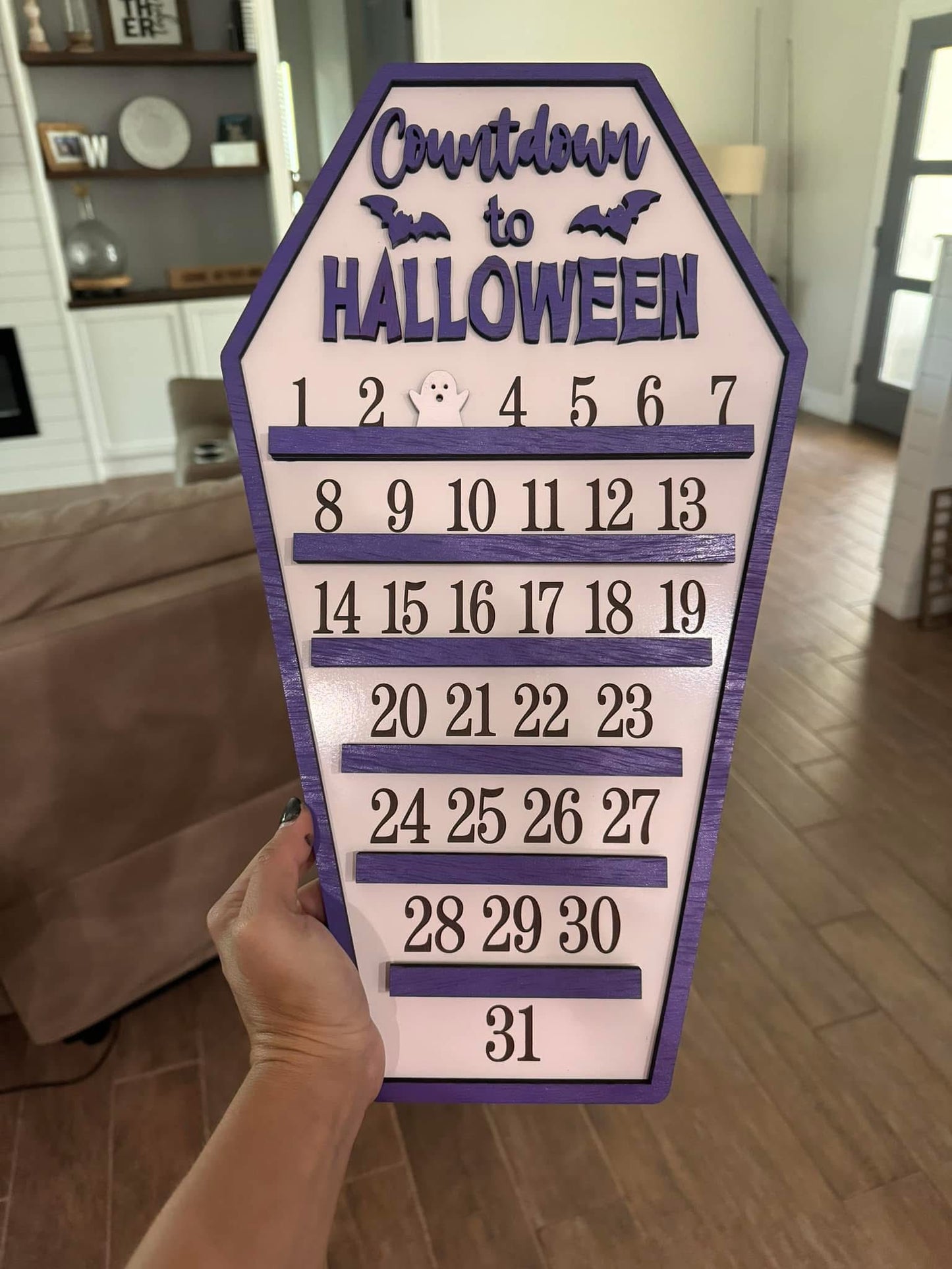 Custom Countdown to Halloween Sign (Preorder - Ships in 4-5 Weeks)