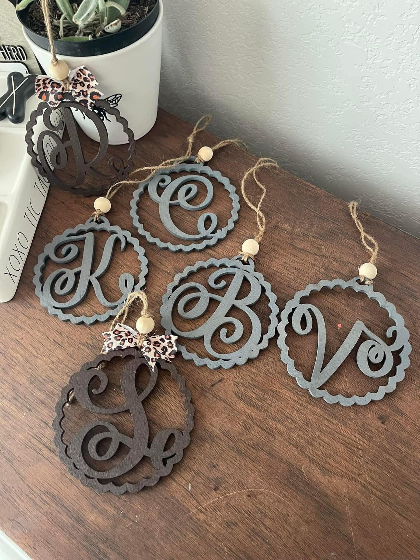 Custom Personalized Monogram Car Charms (Preorder - Ships in 4-5 Weeks)
