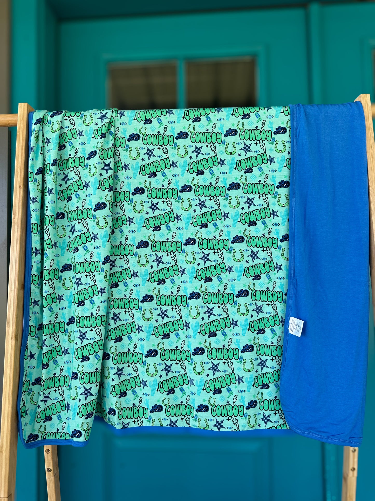 Neon Cowboy Bamboo Blanket