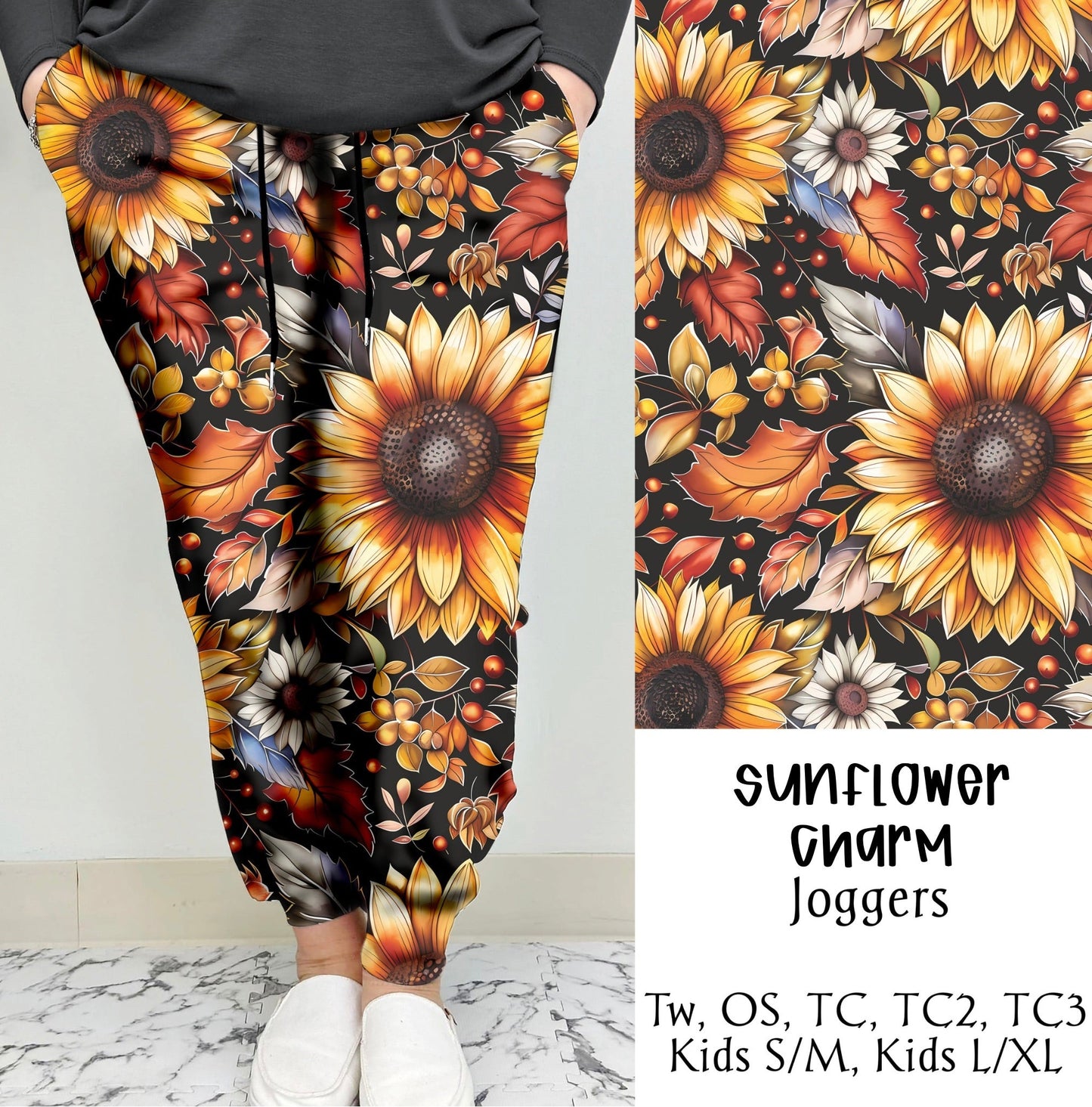 Sunflower Charm Leggings/Joggers | PREORDER CLOSES 6/30, ETA EARLY SEPT.