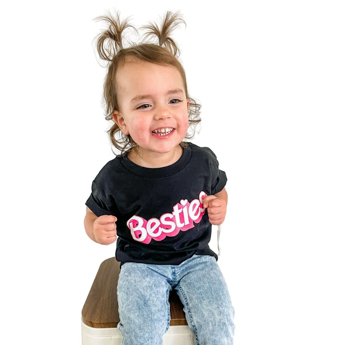 Besties Barbie Kids Tee - Black