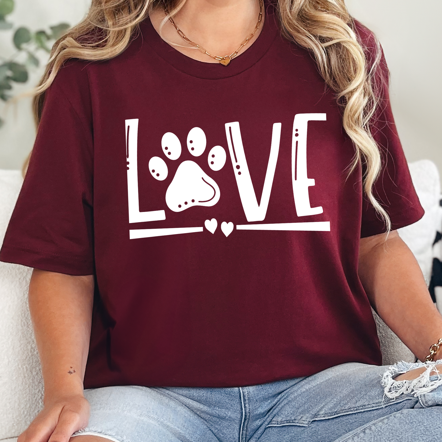 Love Paw Print Graphic Tee