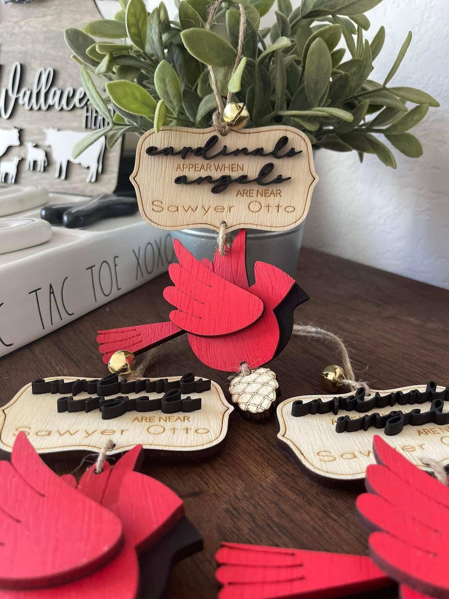 Custom PERSONALIZED CARDINAL Ornament (PREORDER- Arrives in 4-5 wks)