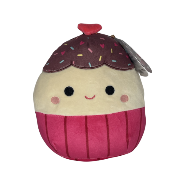Squishmallows Elpha the Strawberry Cupcake 8" 2023 Valentine Collection Stuffed Plush