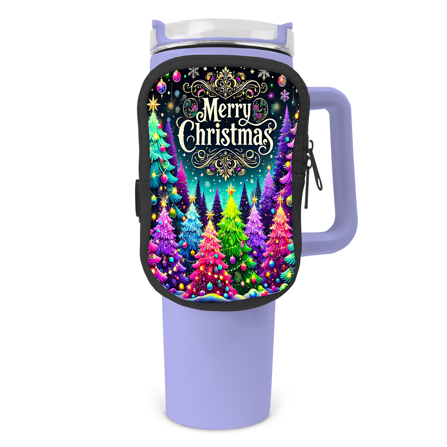Neon Noel Forest Pouch/Bag For 40oz Tumbler