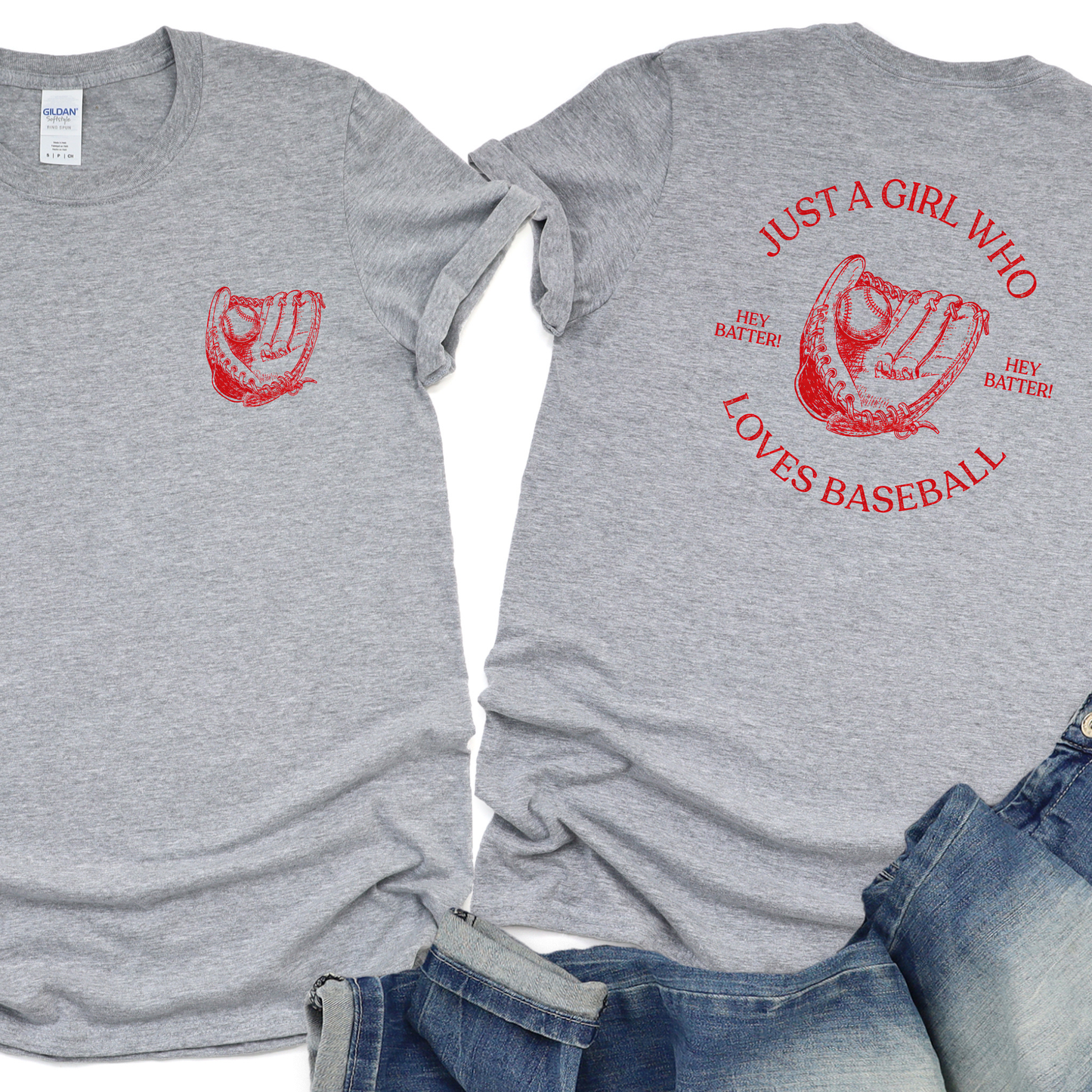 Just a Girl Who Loves Baseball Graphic Tee or Sweatshirt