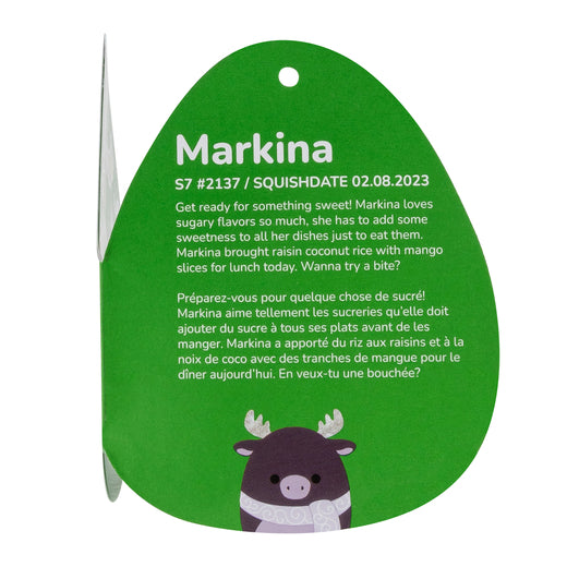 SquisHmallows Markina the Moose Wearing Scarf 7.5" 2023 First To Market Christmas Collection Stuffed Plush