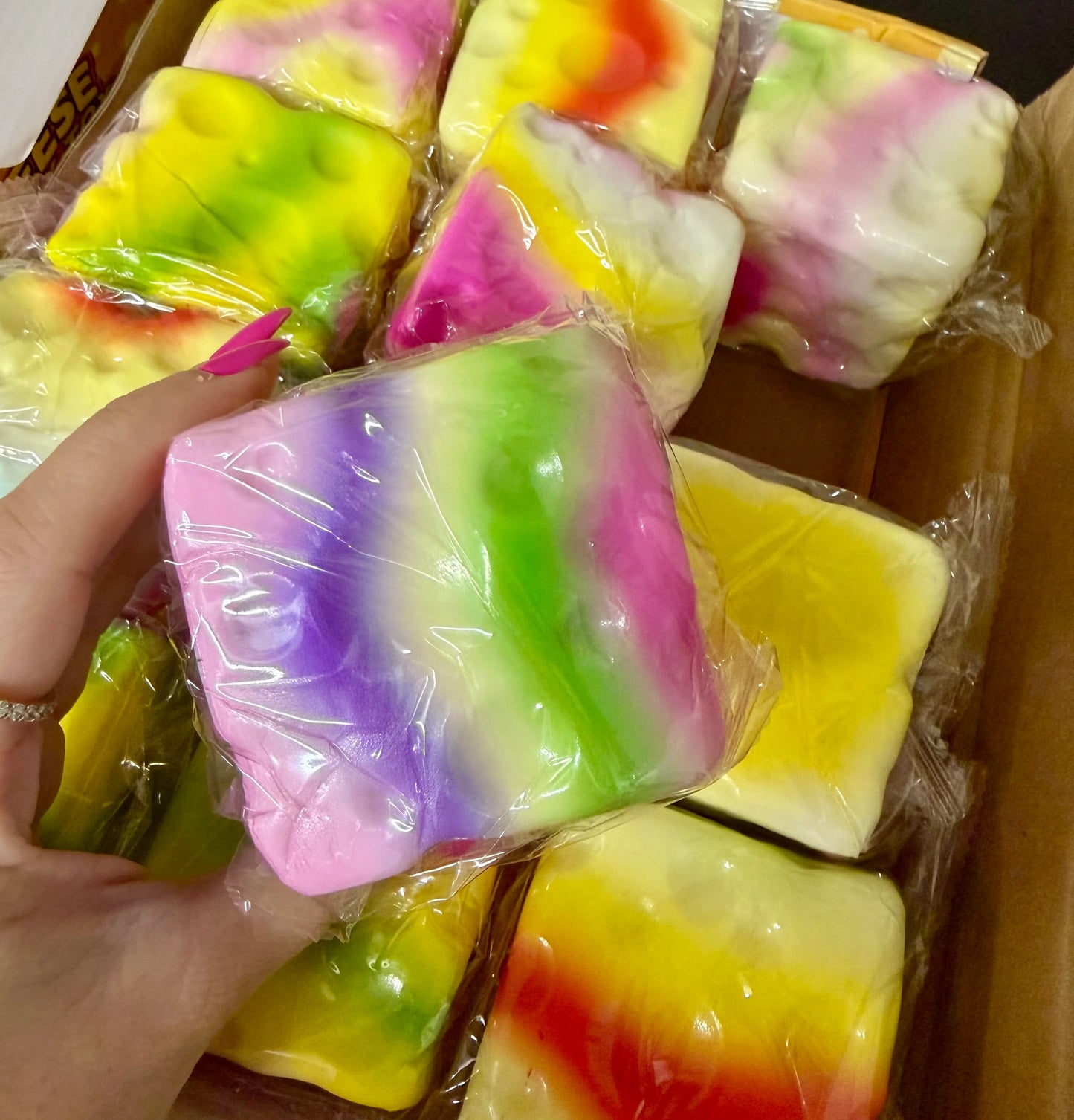 Viral Tie-Dye Cheese Squishy (PREORDER CLOSES 7/12, ETA LATE JULY)