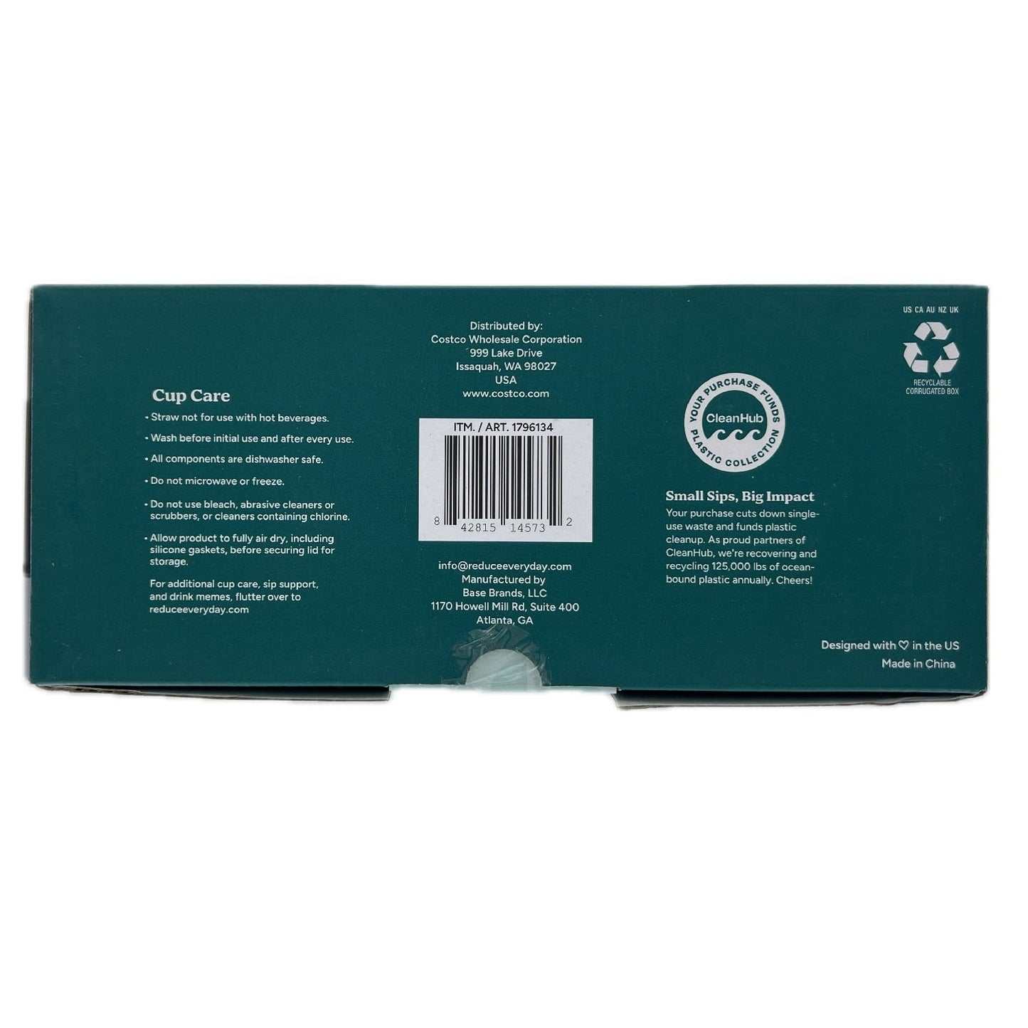 Reduce Cold1 24 Fluid Ounce Mug, 2 Pack