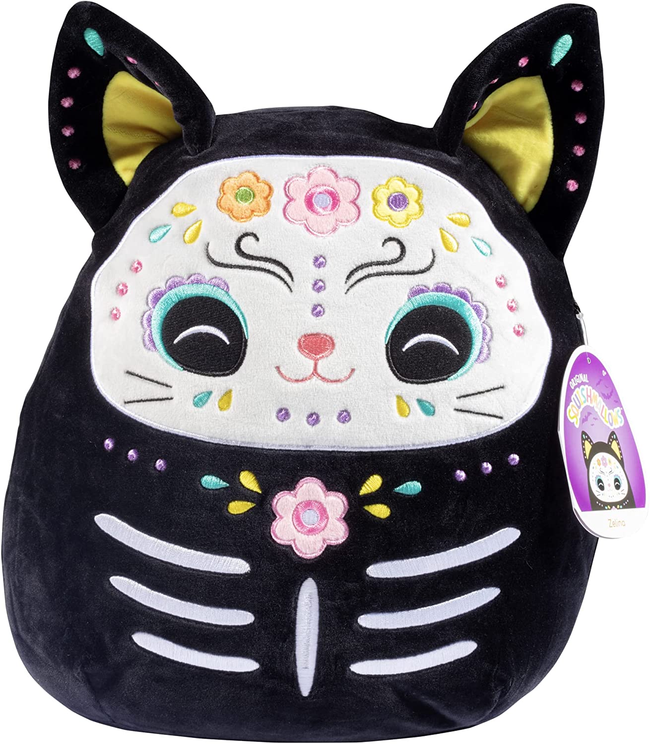 Squishmallows Zelina the Day of The Dead Cat 12" Halloween 2021 Stuffed Plush