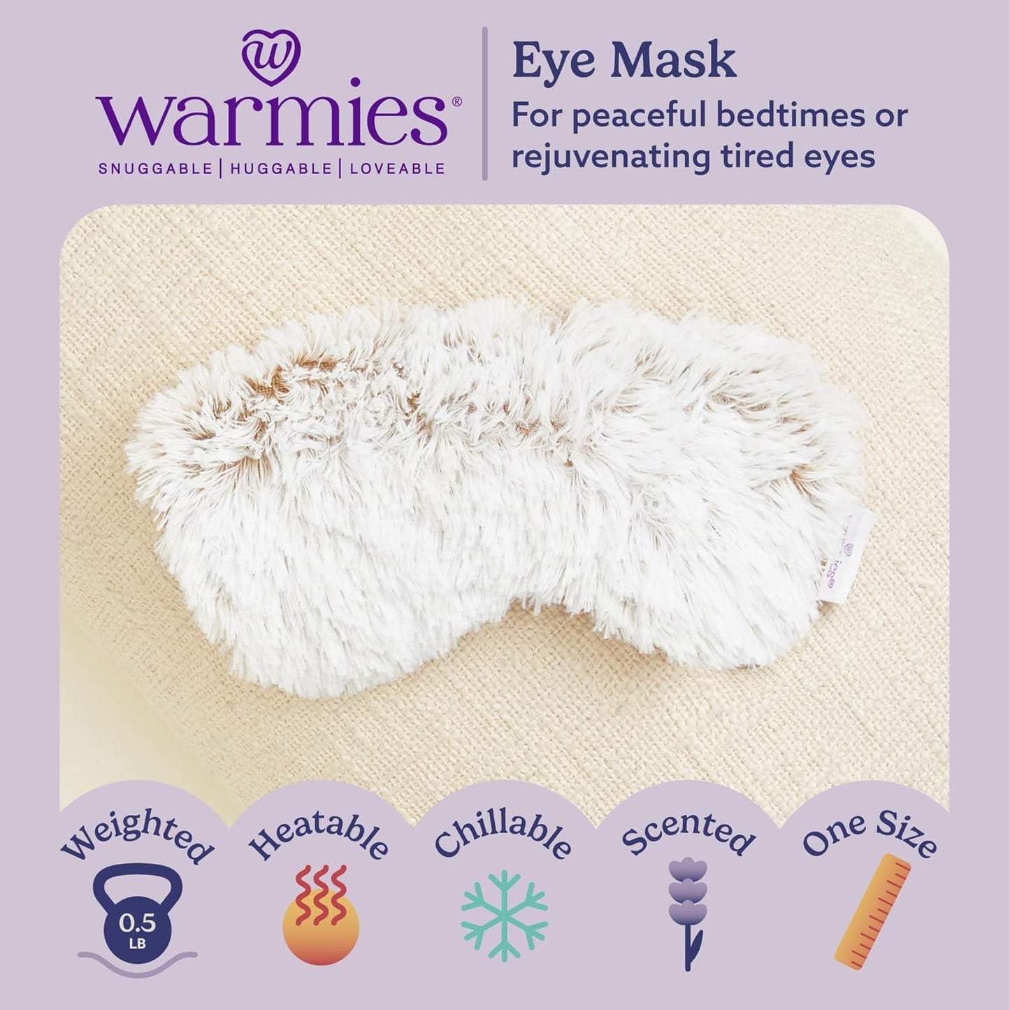 Warmies Eye Mask - Marshmallow Brown