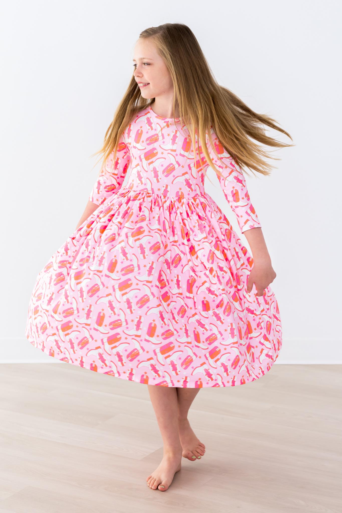 SALE Howdy 3/4 Pocket Twirl Dress