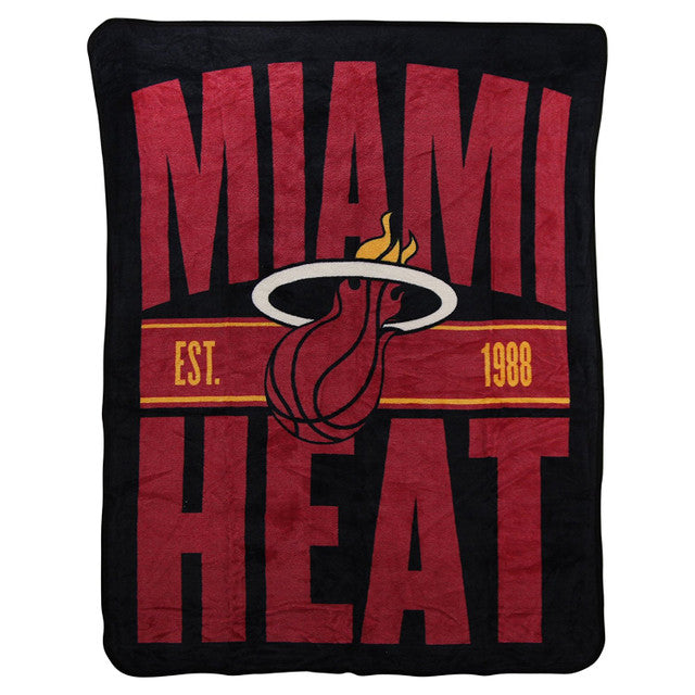 Miami Heat Micro Raschel Throw Blanket 46" x 60"