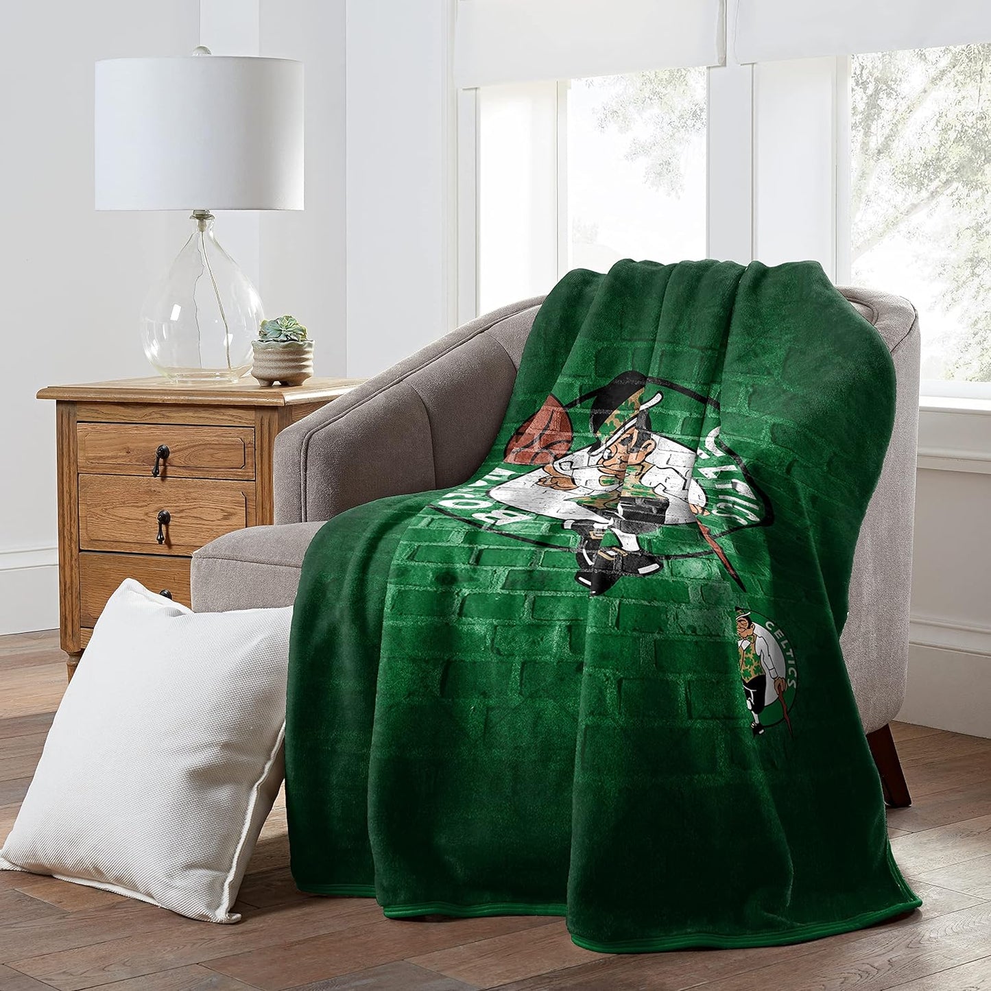 Boston Celtics Street Raschel Throw Blanket 60" x 80"