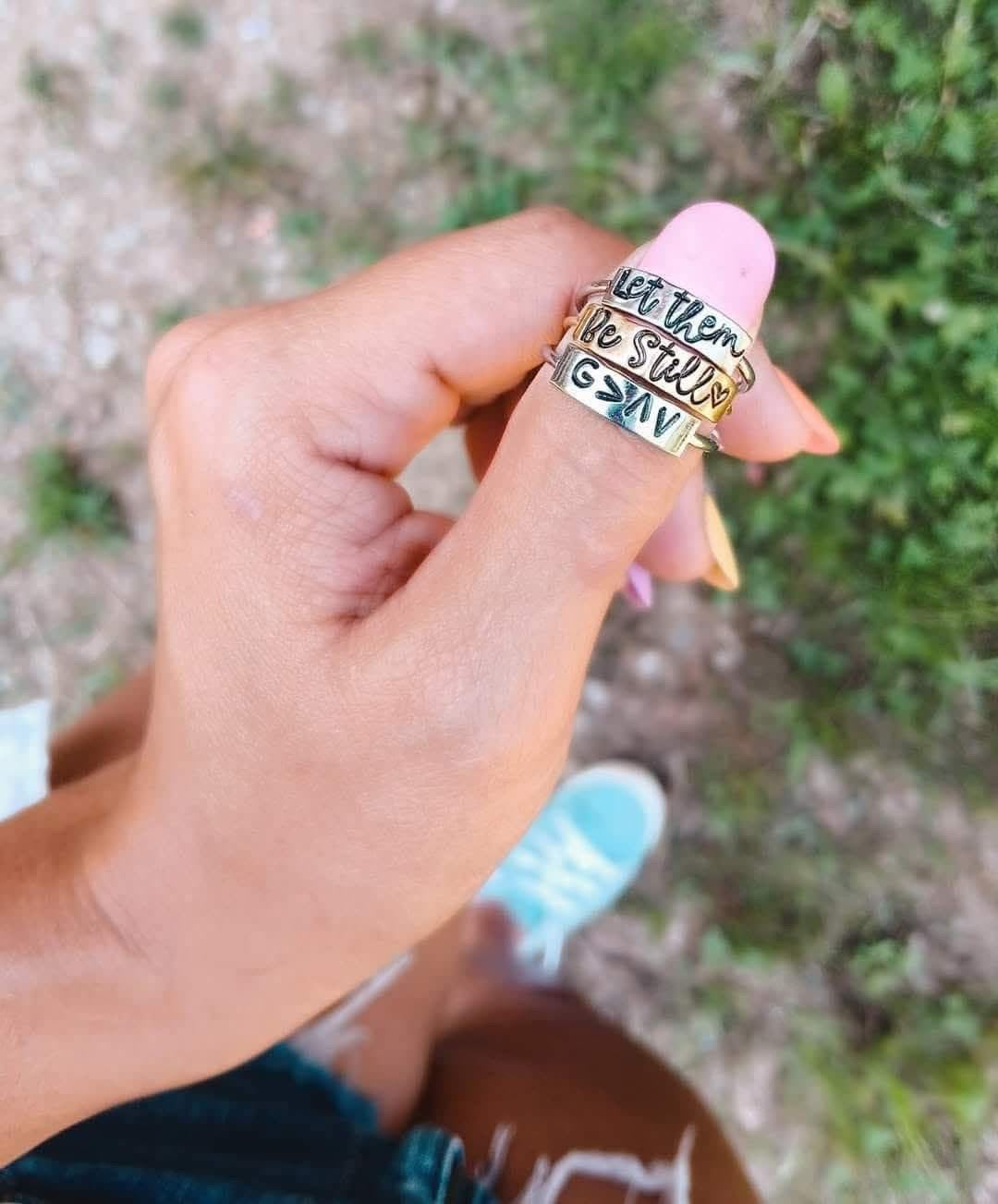 Custom Hand Stamped Ring (Preorder - Ships in 3-4 Weeks)
