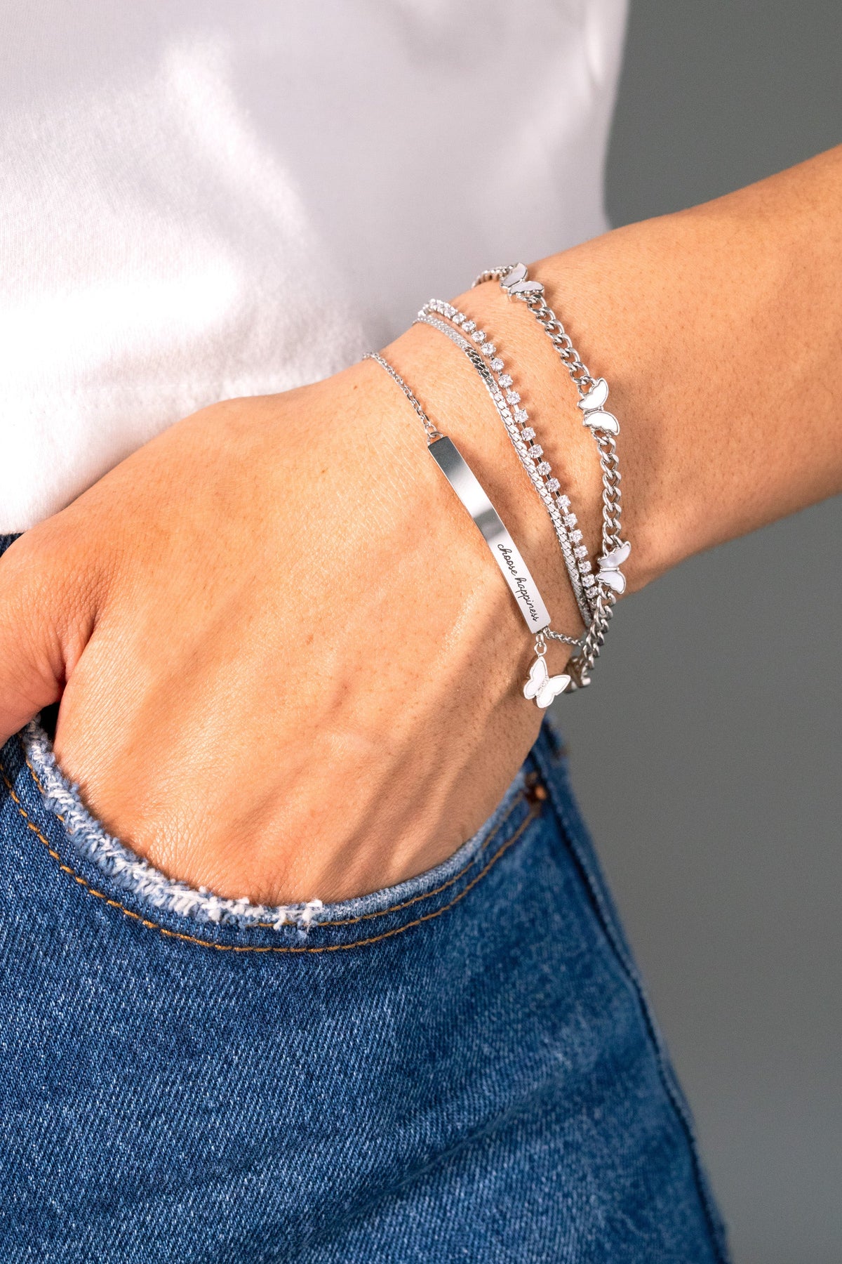 Butterfly Curb Chain Bracelet