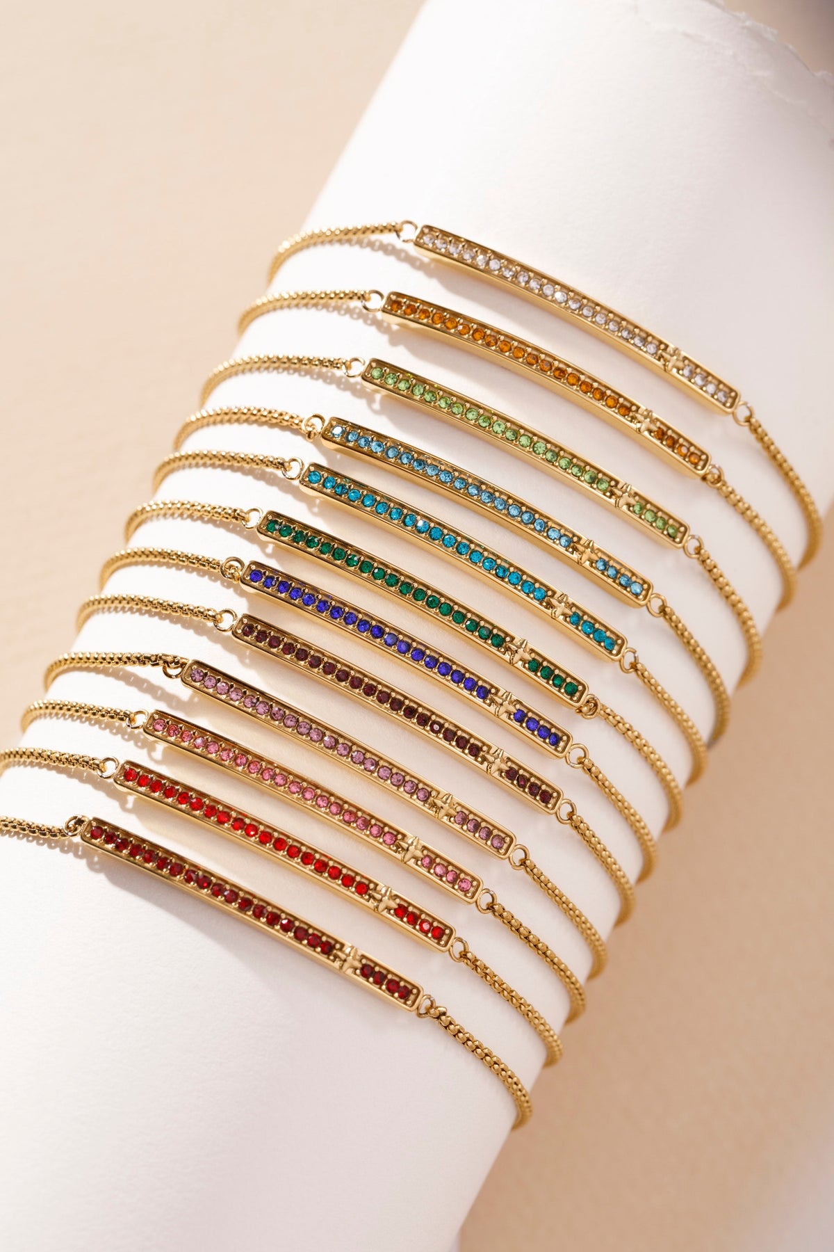 November Everyday Birthstone Pave Bolo Bracelet