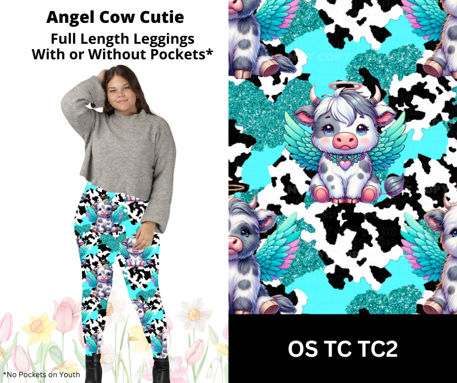 Angel Cow Cutie Full Length Leggings w/ Pockets