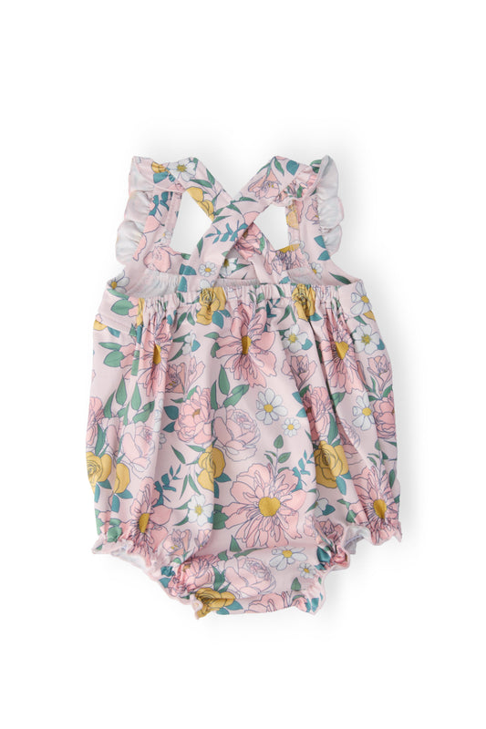 Autumn Breeze Ruffle Cross Back Romper