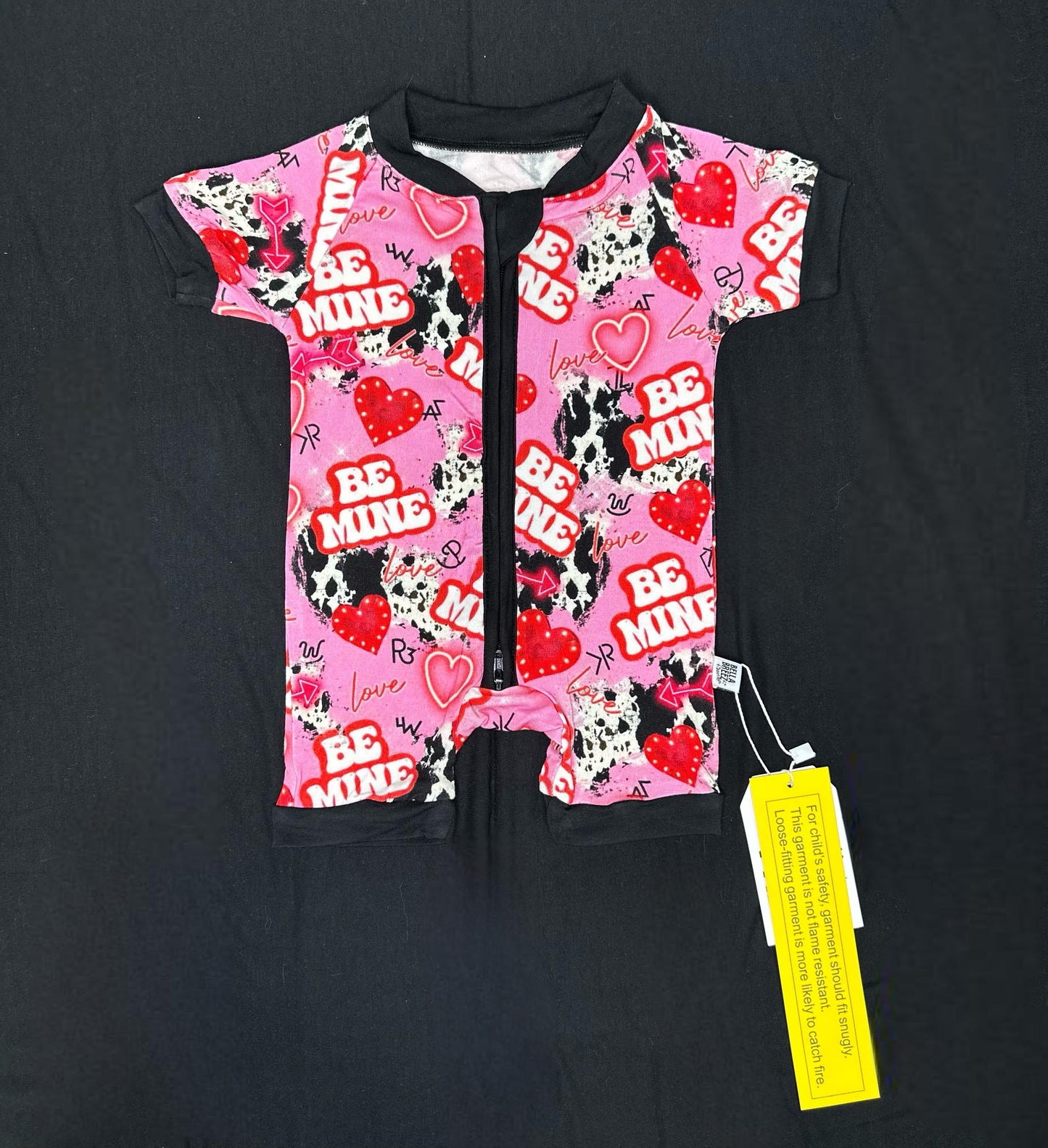 Western Be Mine Bamboo Shortie Romper
