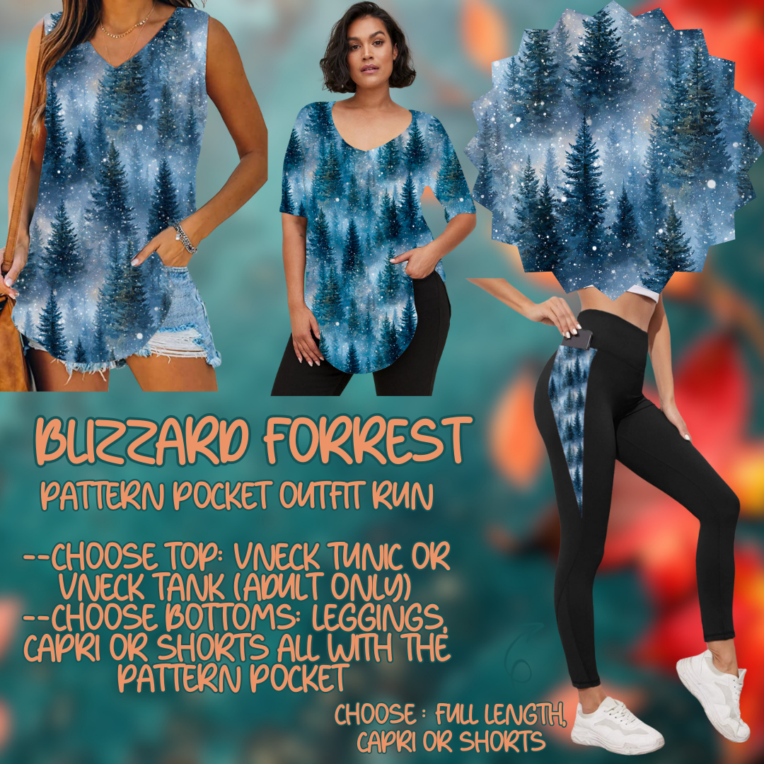 BLIZZARD FORREST - PATTERN POCKET OUTFIT RUN 14 CLOSING 10/4
