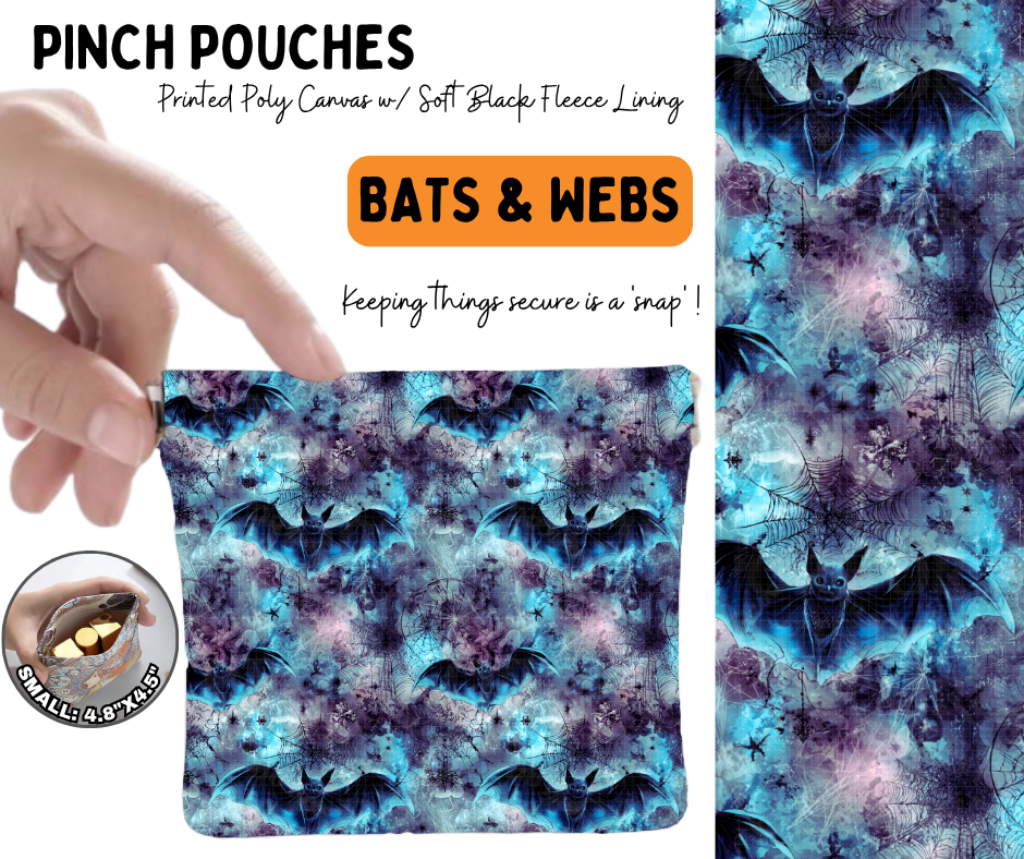 Bats & Webs Pinch Pouches