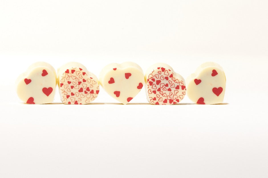 Heart Bonbons: White Chocolate & Dulce de Leche