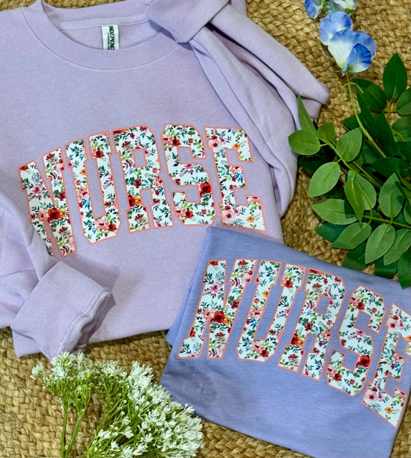 Nurse Floral Tee/Sweatshirt (PREORDER CLOSES 11/30, ETA 1 WEEK)