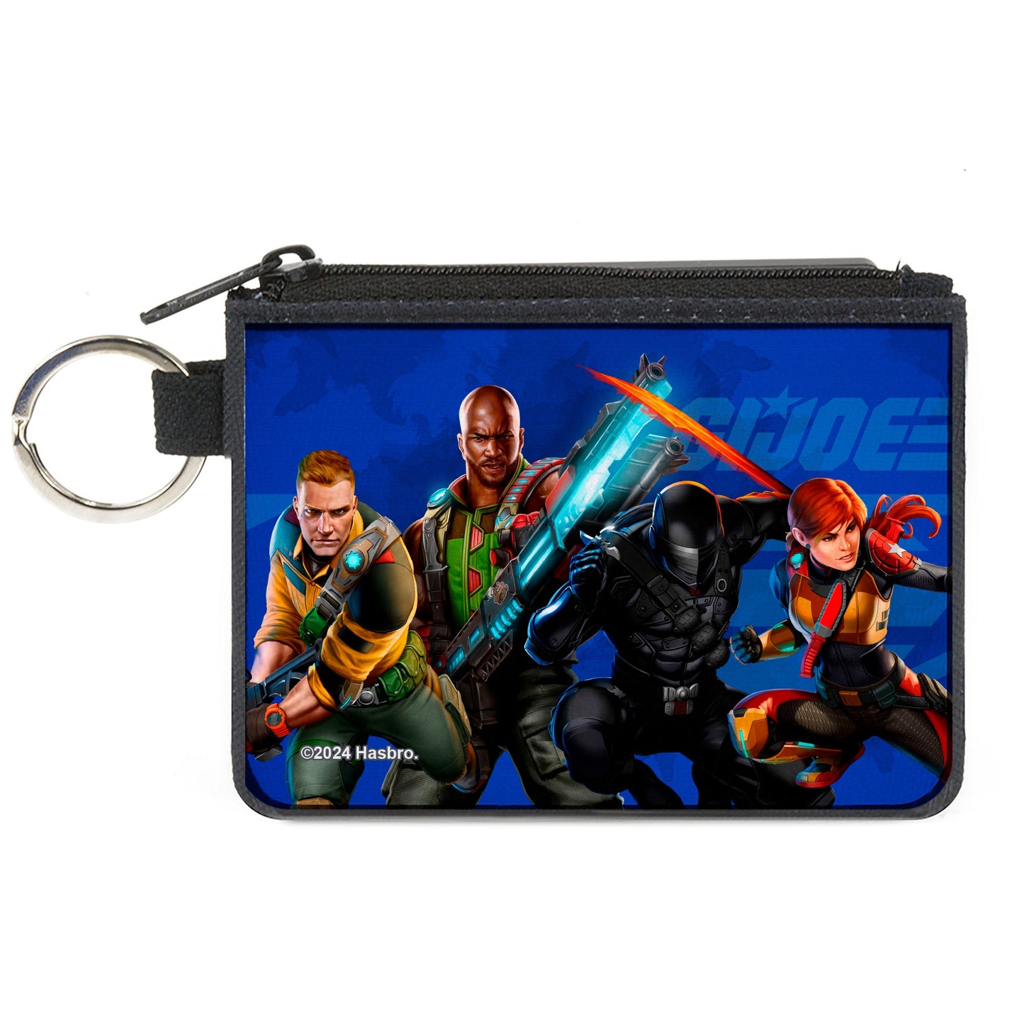 Canvas Zipper Wallet - MINI X-SMALL - GI Joe Unit Agents Group Pose and Logo Blues