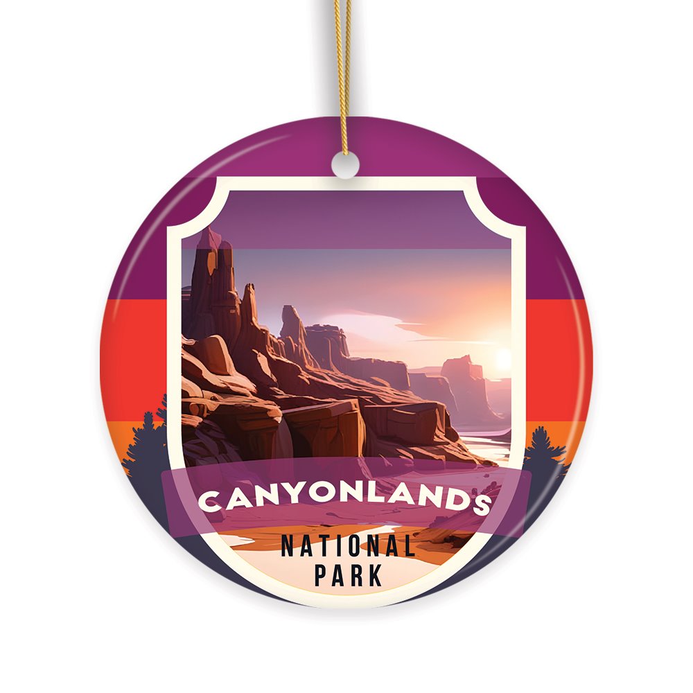 Canyonlands National Park Retro Style Ornament, Utah Tourist Attraction and Gift