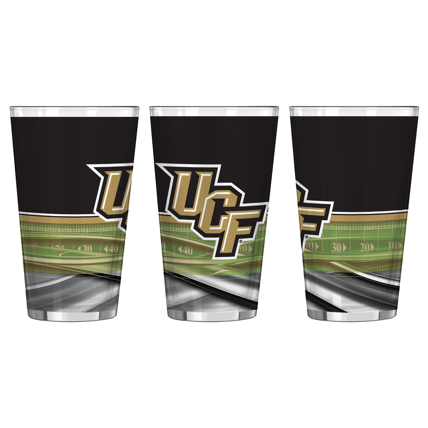 UCF Knights Field Sublimated 16 Oz. Pint Glass