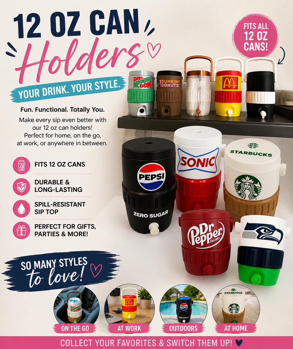 BOMB POP-3D PRINTED CUSTOM 12 OUNCE CAN HOLDERS