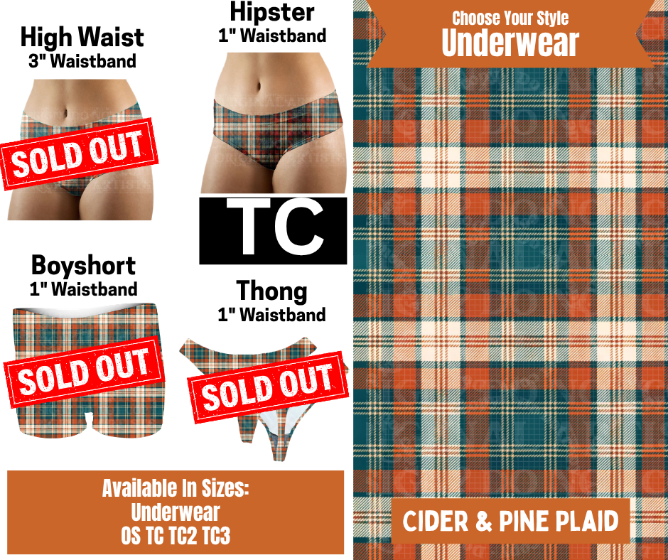 Cider & Pine Plaid Hipster Underwear