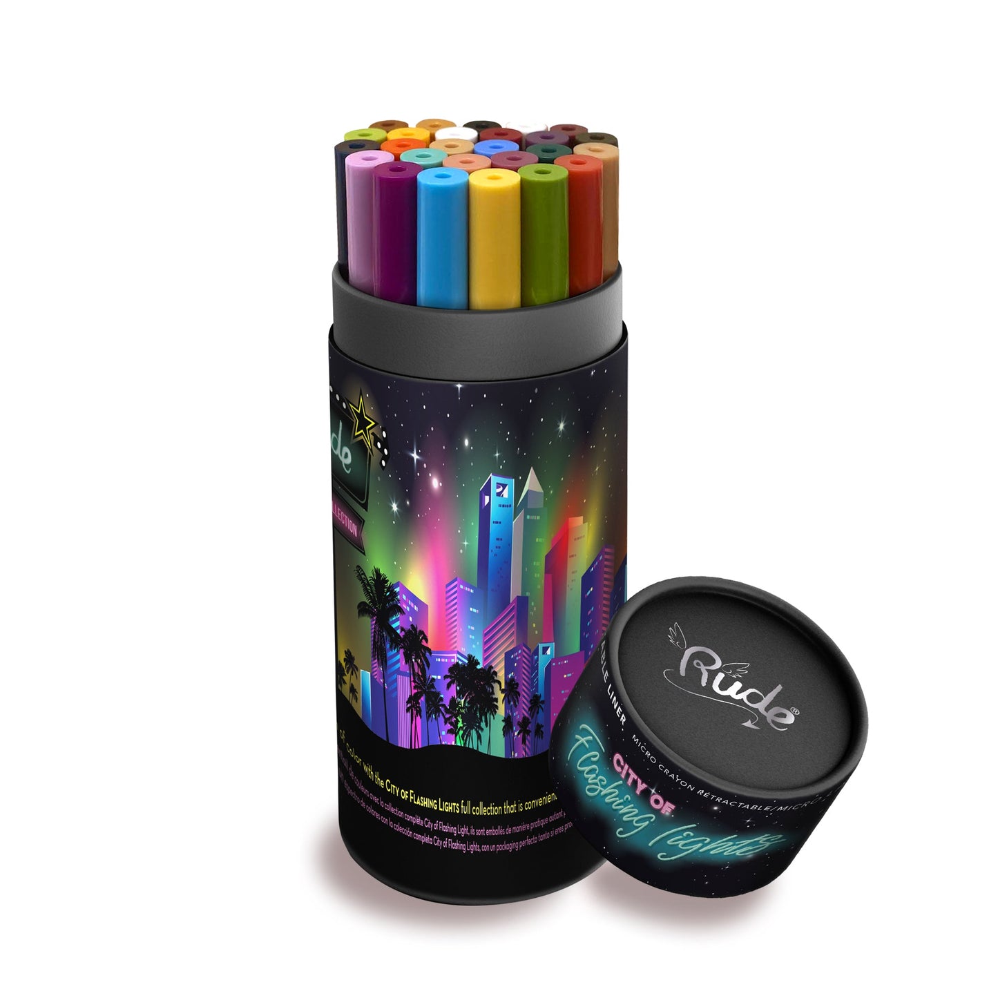 City of Flashing Lights Micro Retractable Liner Collection