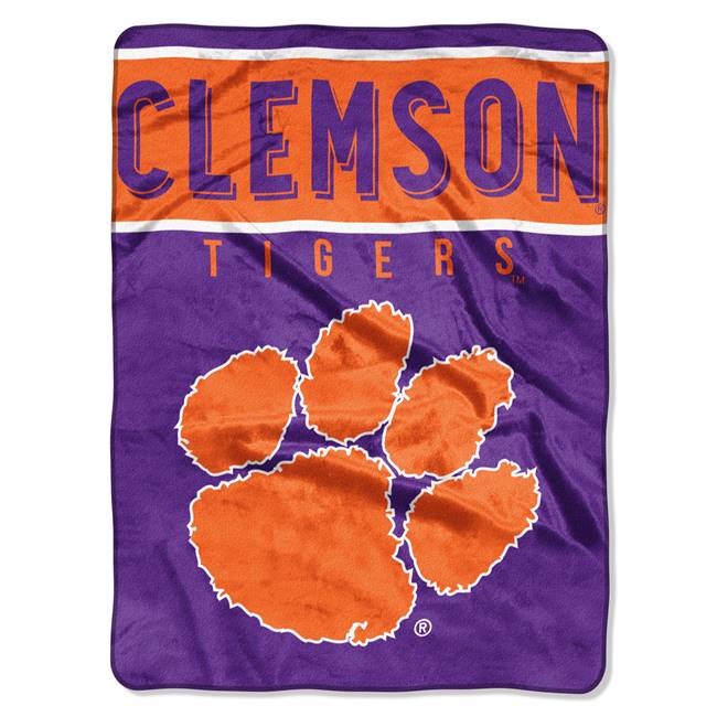 Clemson Tigers Basic Raschel Throw Blanket 60X80"