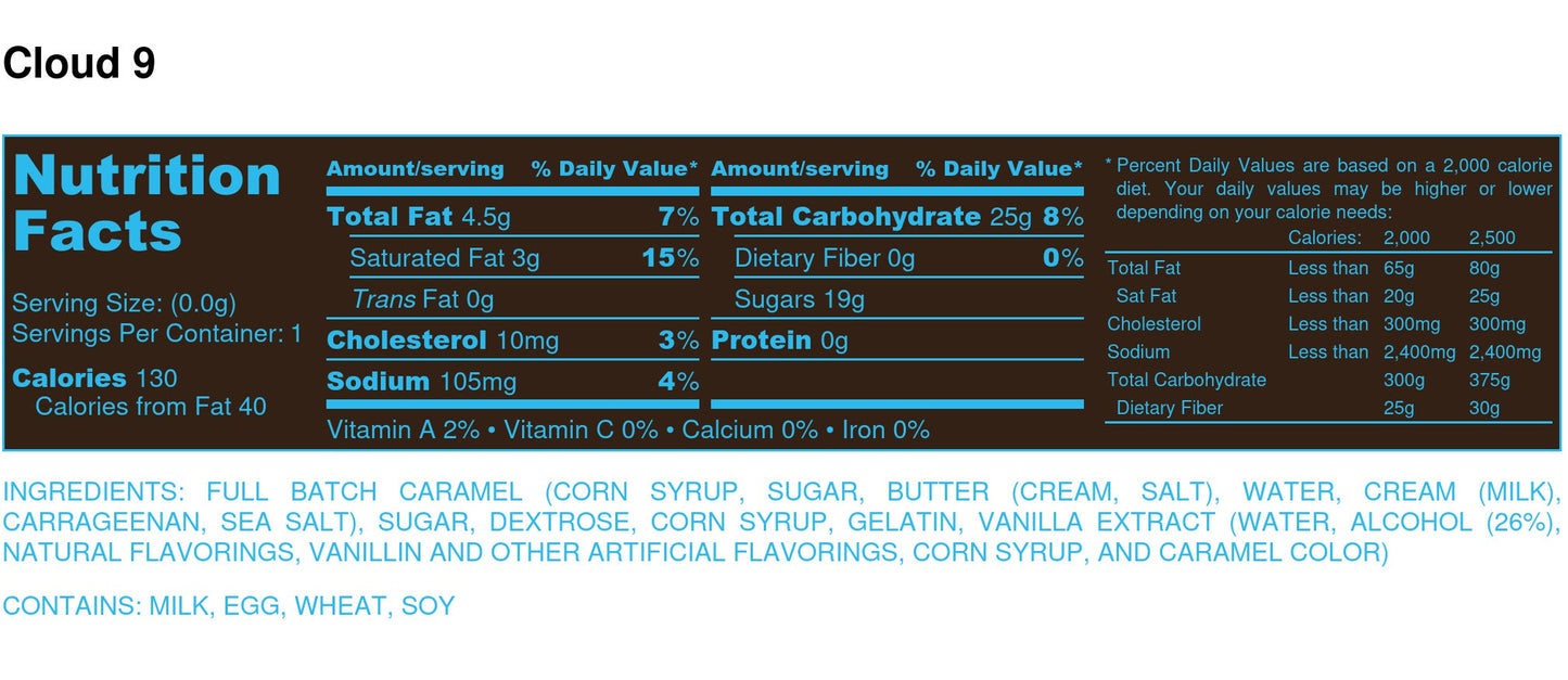 Cloud Nine Mini Bar // 10 Count
