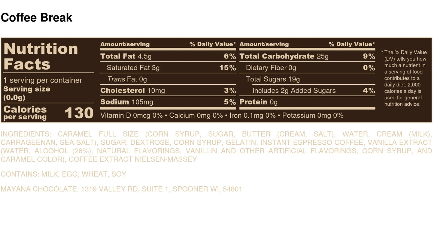 Coffee Break Bar // 10 Count