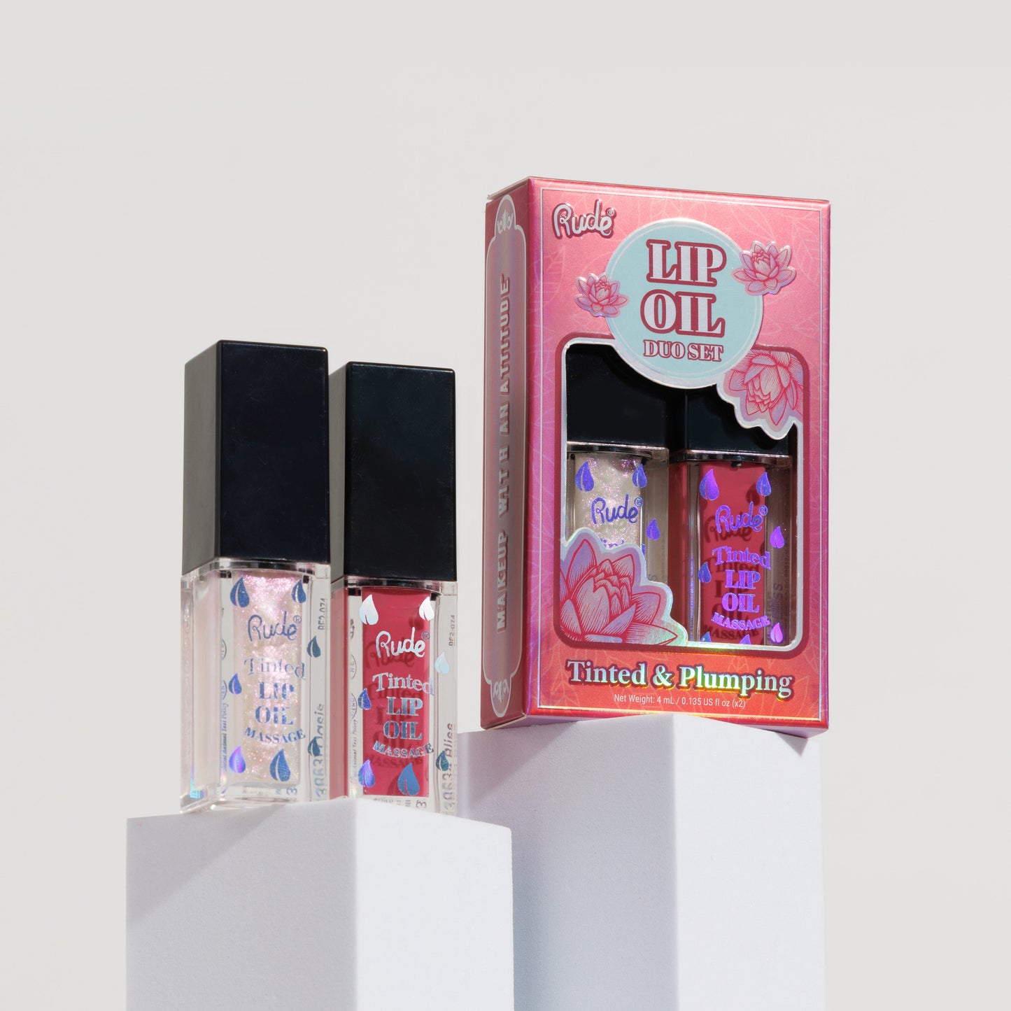 Tinted & Plumping Lip Oil Massage Duo Set