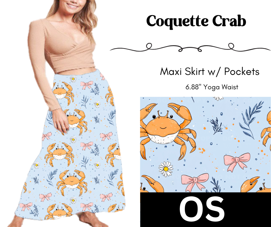 Coquette Crab Maxi Skirt
