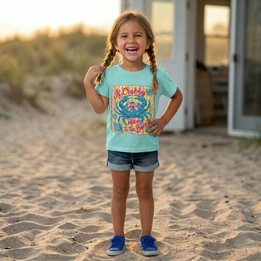 Return To Beach If Crabby Youth Graphic Tshirt