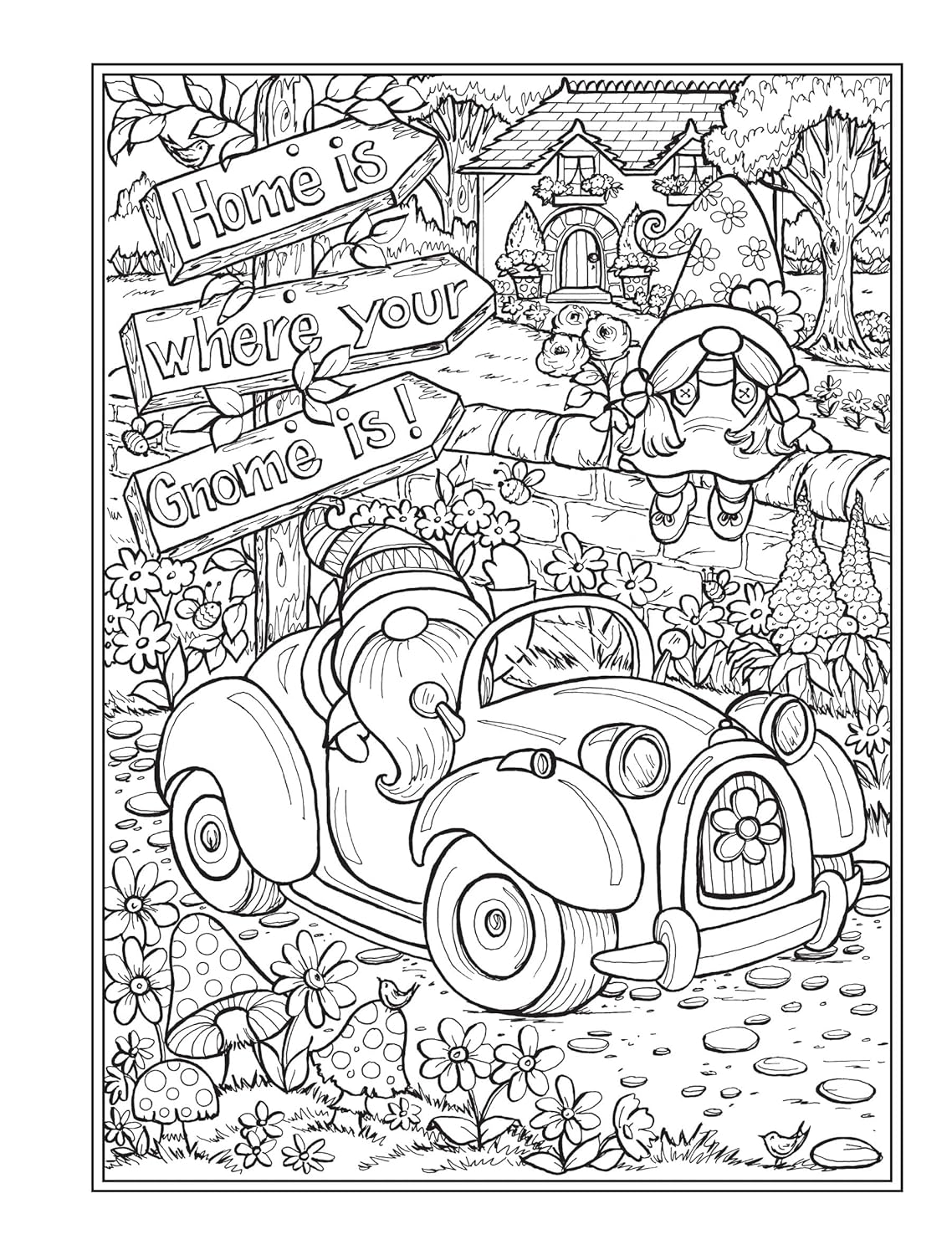 Creative Haven Gnome Sweet Gnome Coloring Book (Spiral Bound)