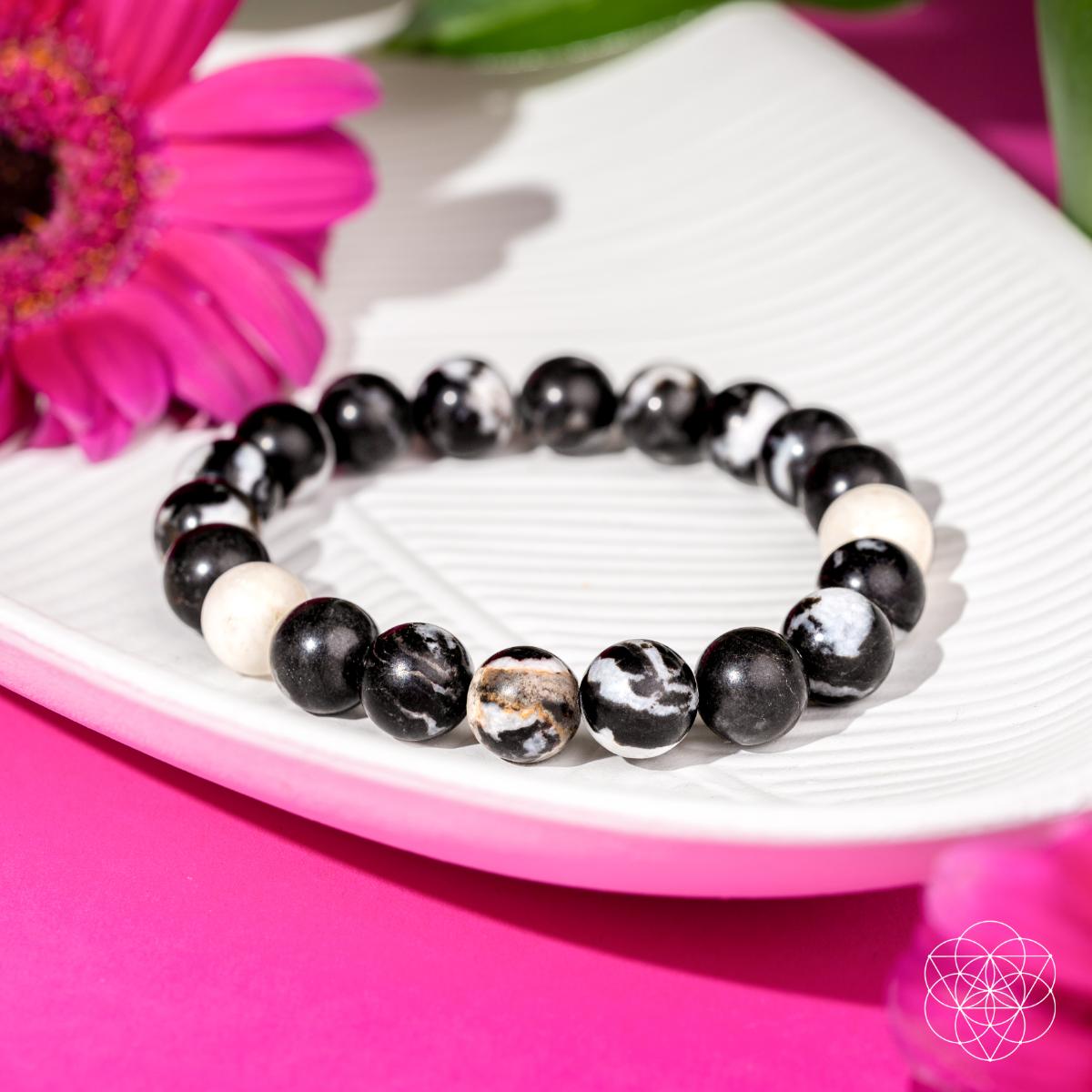 Permission to Pause - The Zebra Jasper Bracelet