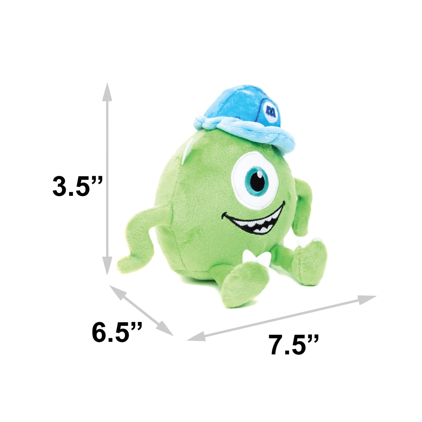Dog Toy Squeaker Plush - Monsters, Inc. Mike Full Body Sitting Pose