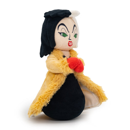 Dog Toy Squeaker Plush - One Hundred and One Dalmatians Villain Cruella de Vil Full Body Standing Pose