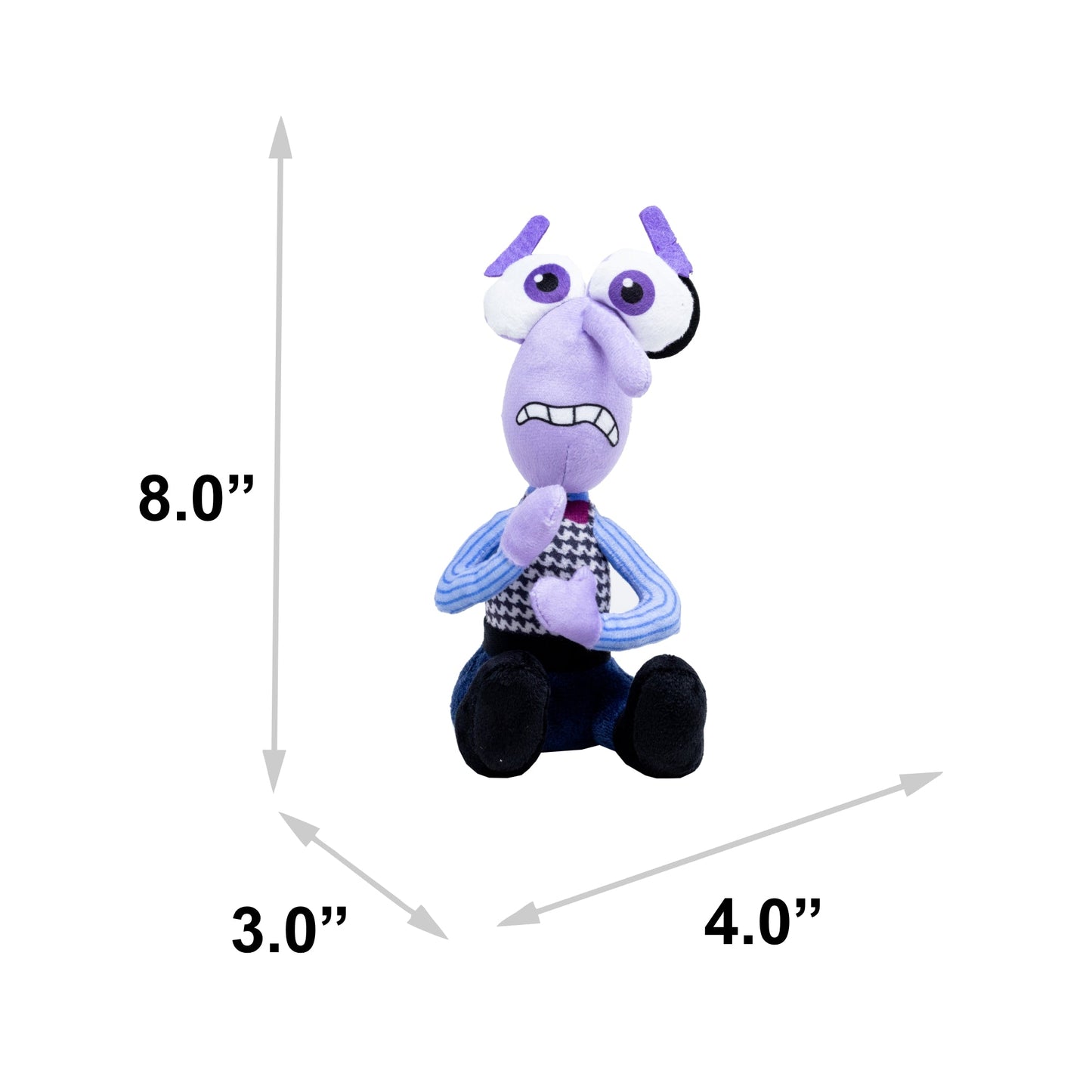 Dog Toy Squeaker Plush - Pixar Inside Out Fear Full Body Pose