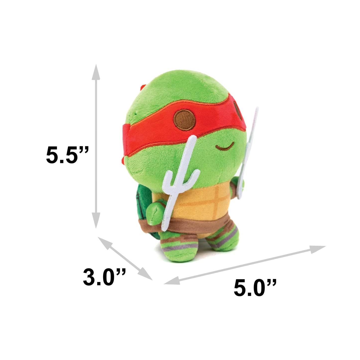 Dog Toy Squeaker Plush - Teenage Mutant Ninja Turtles Raphael Full Body Sais Pose Red